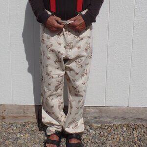 URBAN OUTFITTERS BDG Cowboy Print NWOT Straight  Utility Jeans Size 36/16 UNISEX